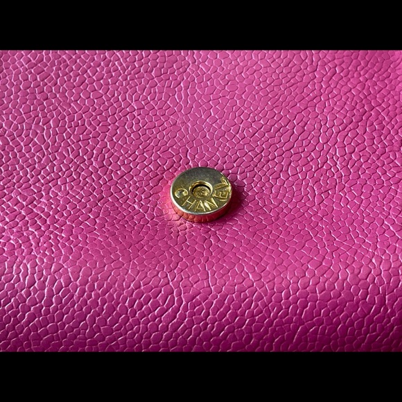 Authentic Chanel Pink Caviar Flap Bag on chain - Picture 9 of 9